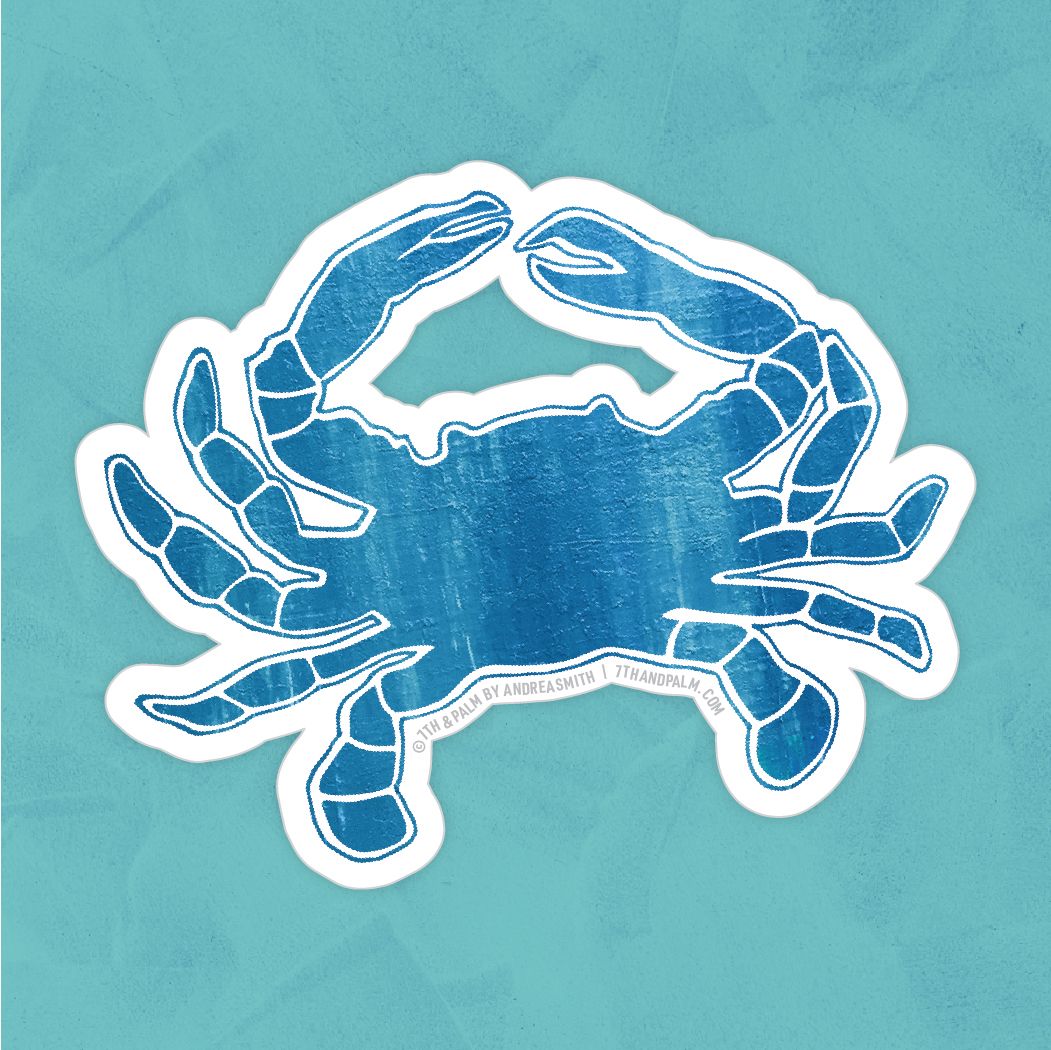 Blue Crab Sticker