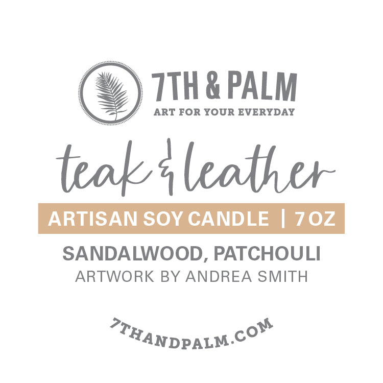 Teak & Leather Artisan Soy Candle