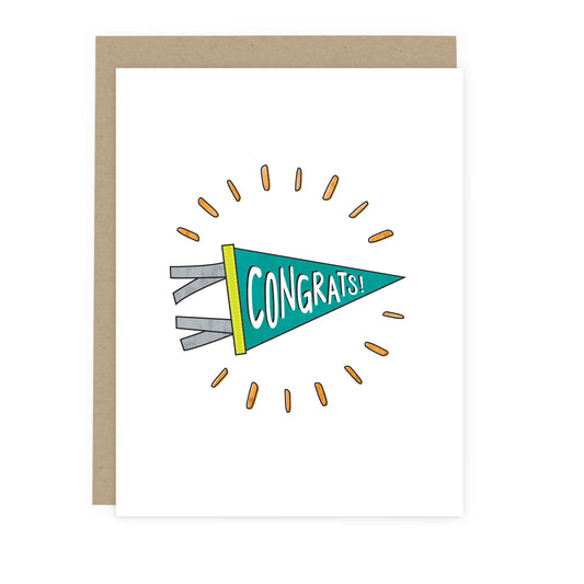 Congrats Pennant Flag Card