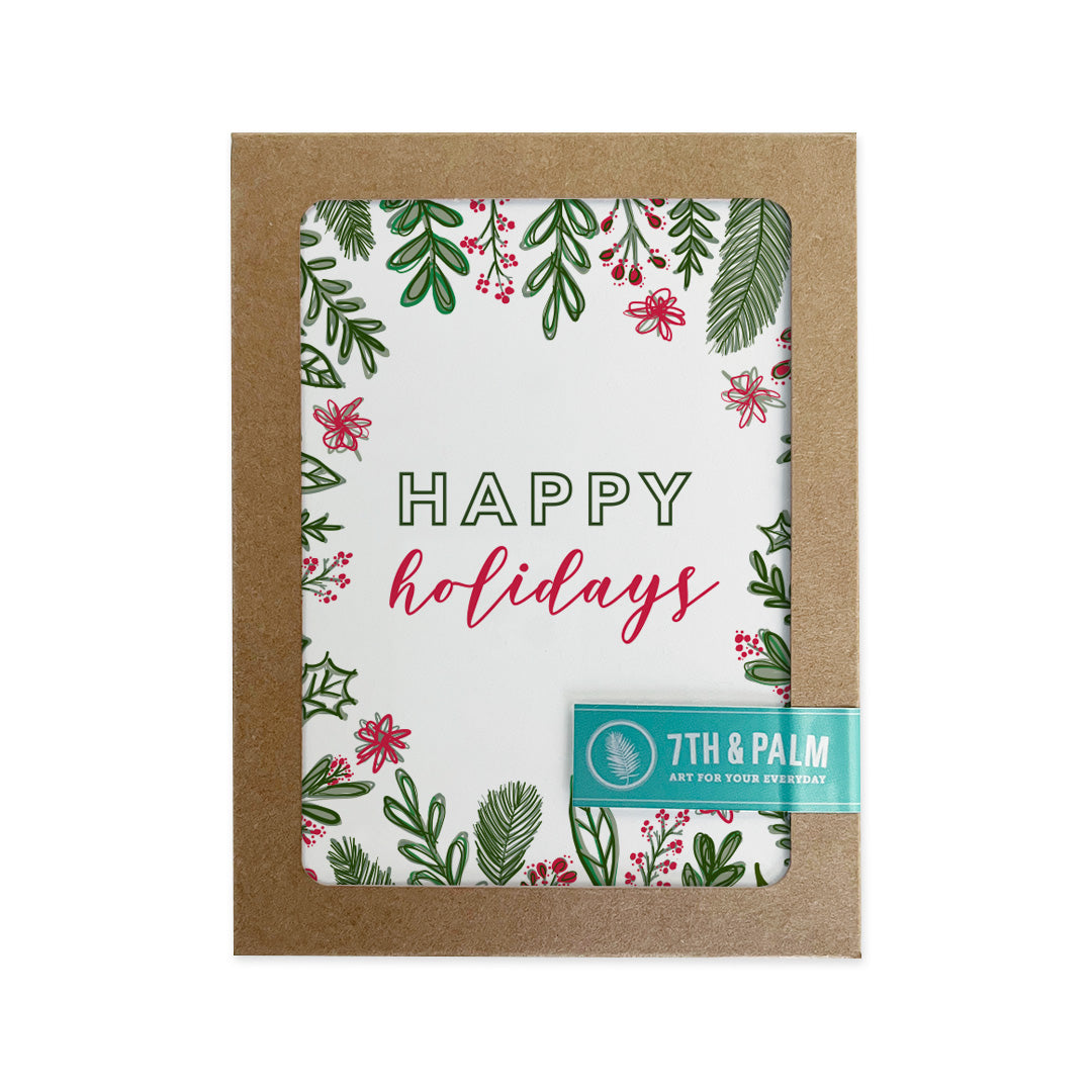 Holiday Greenery Cards: Boxed Set