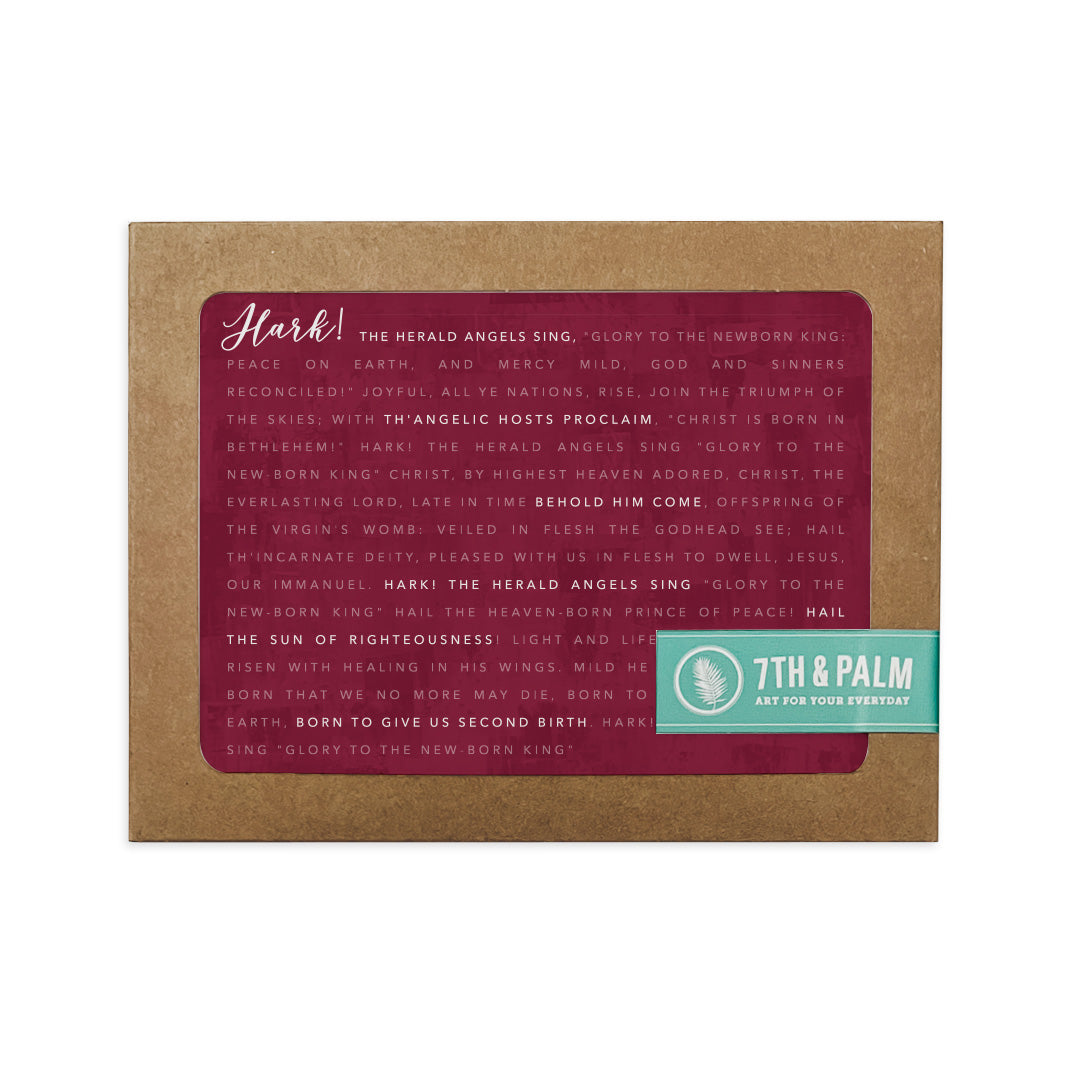 Hark the Herald Angels Sing Lyrics Christmas Cards: Boxed Set