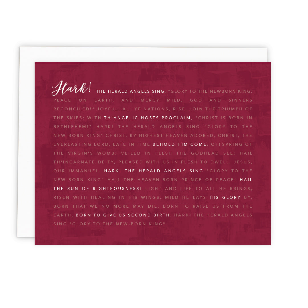 Hark the Herald Angels Sing Lyrics Christmas Cards: Boxed Set