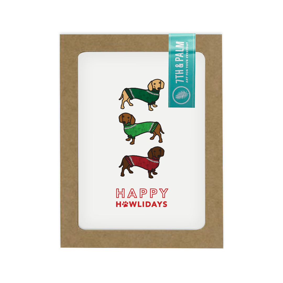 Happy Howlidays Card - Dachshunds Holiday Cards: Boxed Set