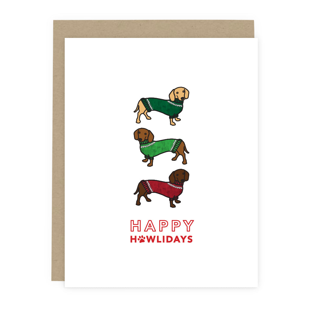 Happy Howlidays Card - Dachshunds Holiday Cards: Boxed Set