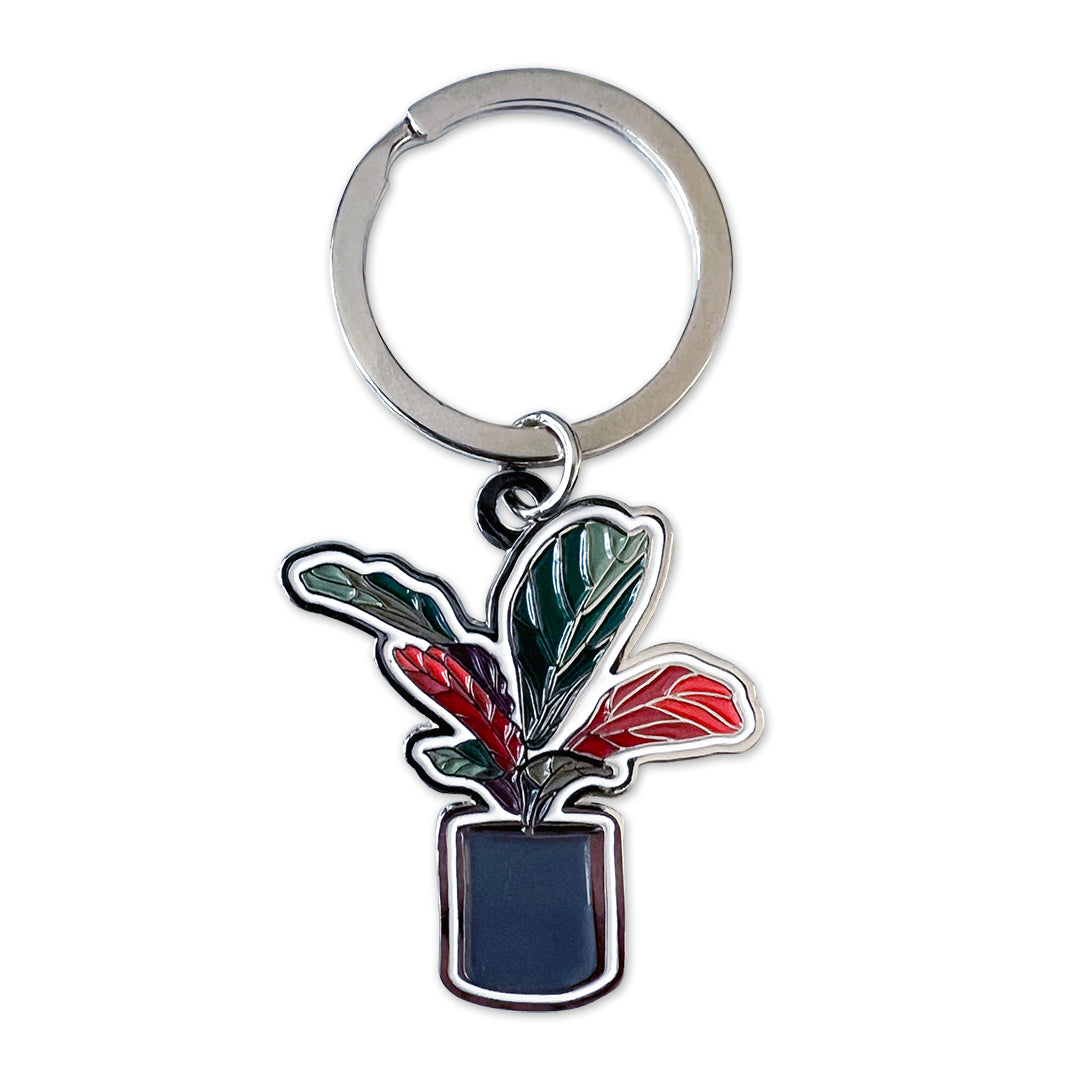 Fiddle Leaf Fig Enamel Keychain