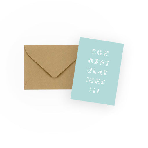 Teal Congratulations Mini Enclosure Card Set