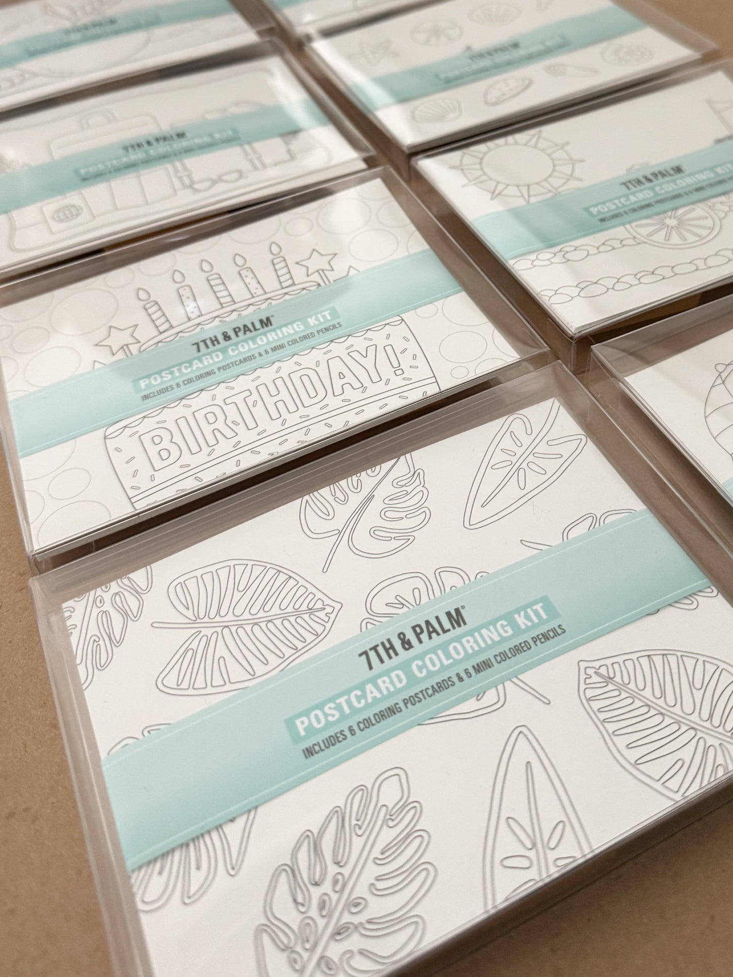 Vacay Vibes Coloring Postcard Art Kit