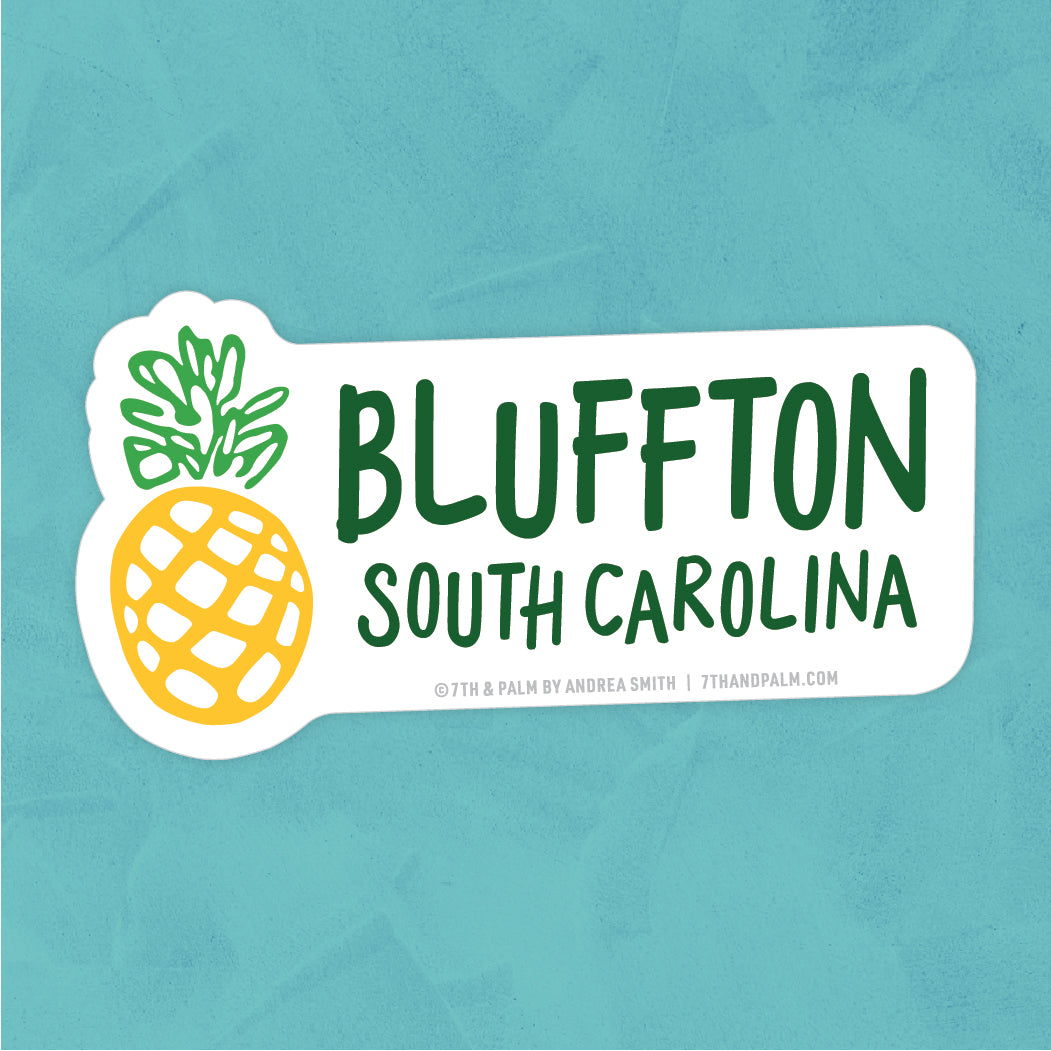 Bluffton Pineapple Sticker