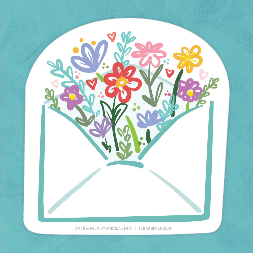 Floral Envelope Sticker