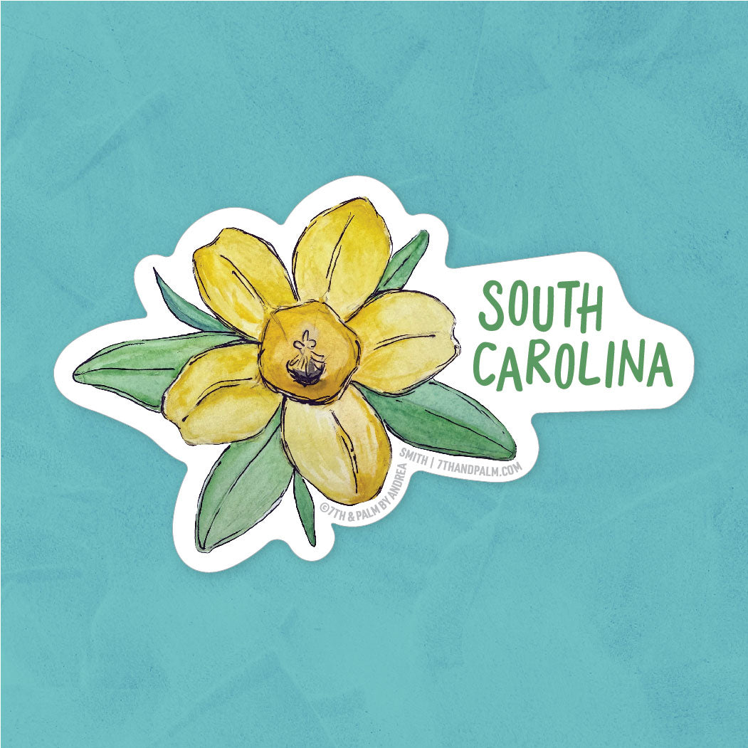 Yellow Jessamine South Carolina State Flower Sticker