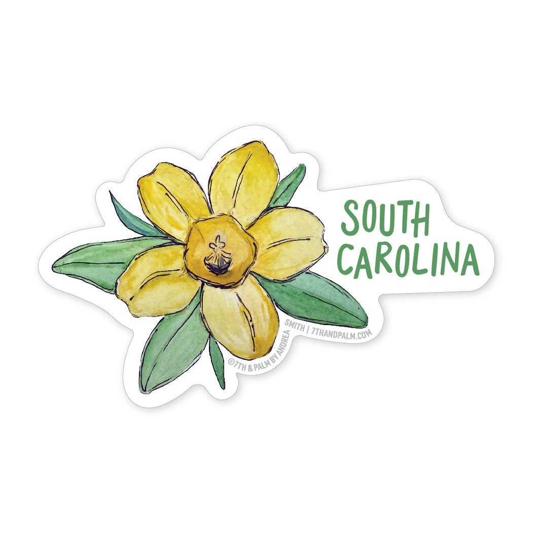 Yellow Jessamine South Carolina State Flower Sticker