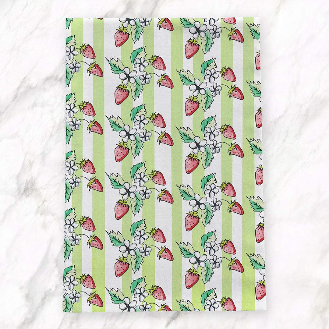 Strawberries Tea Towel
