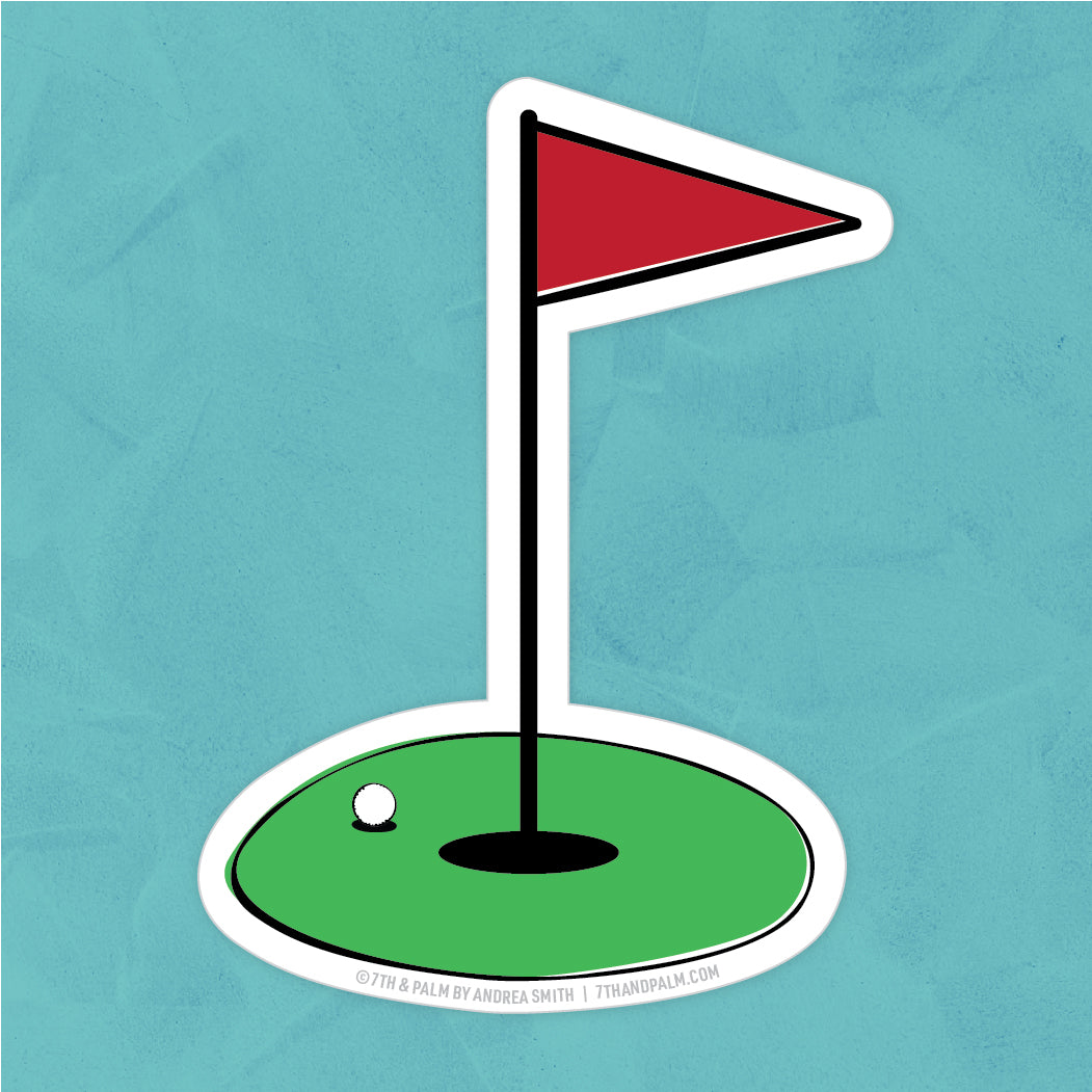 Golf Pin Flag Sticker