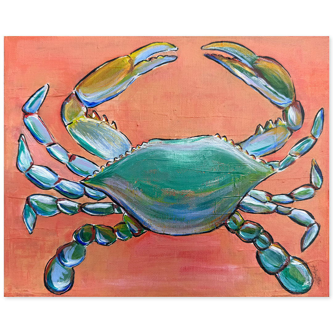 Orange Crab, 8" x 10"