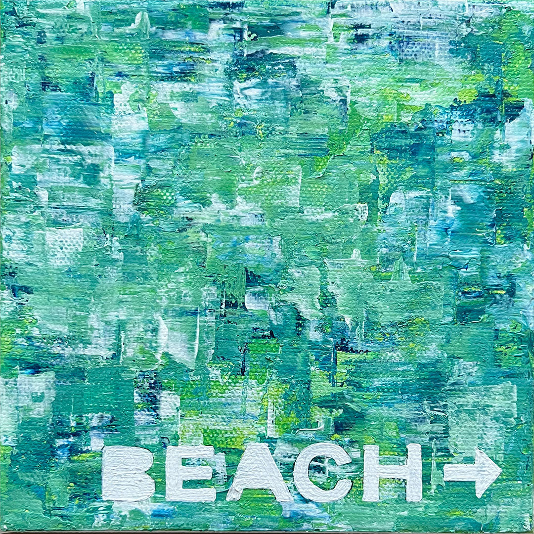 To The Beach, 6x6"