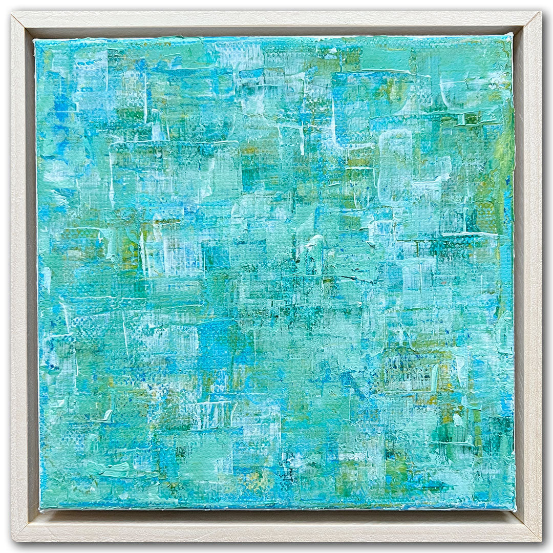 Adrift Abstract Acrylic Painting, 6x6"
