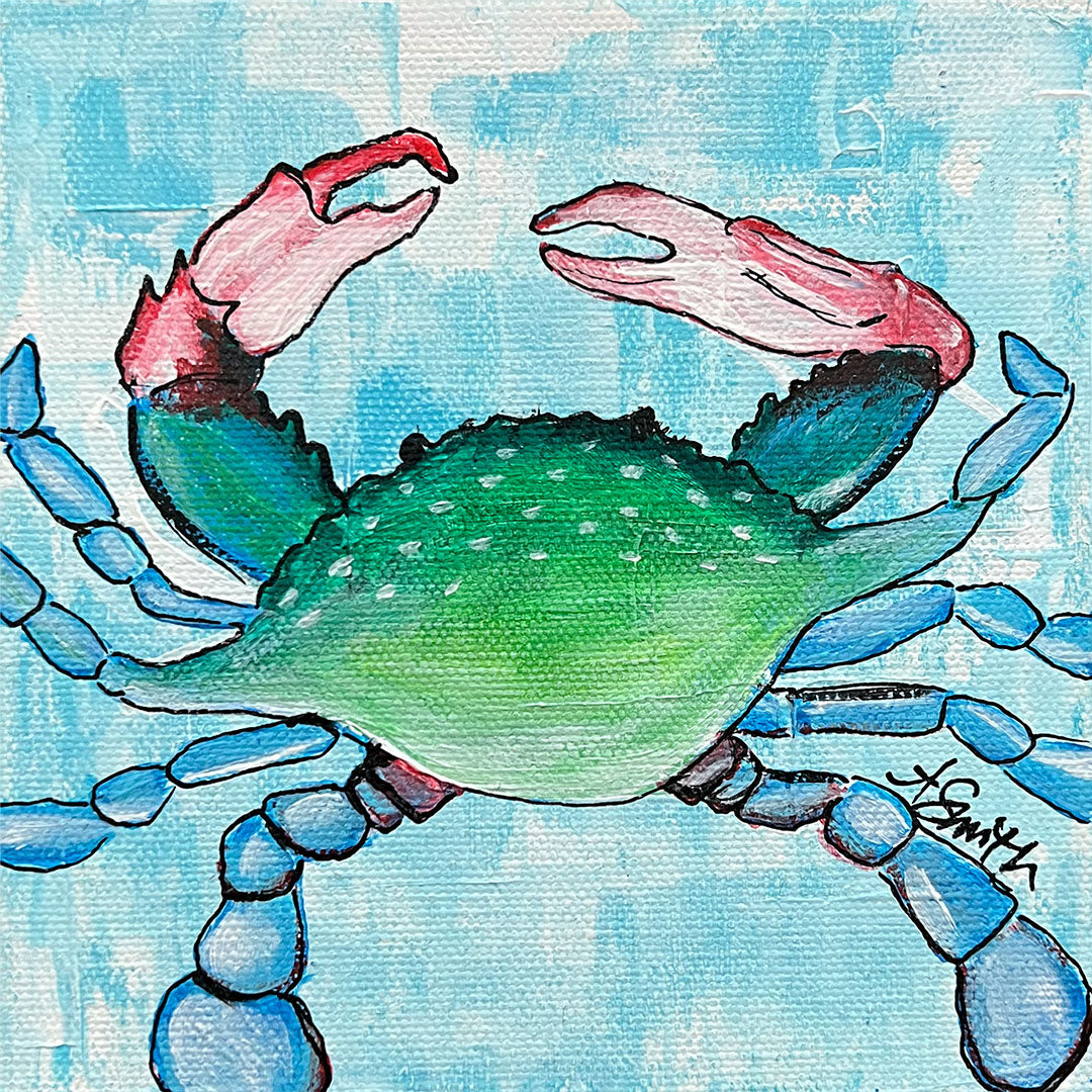 Atlantic Blue Crab, 6x6"