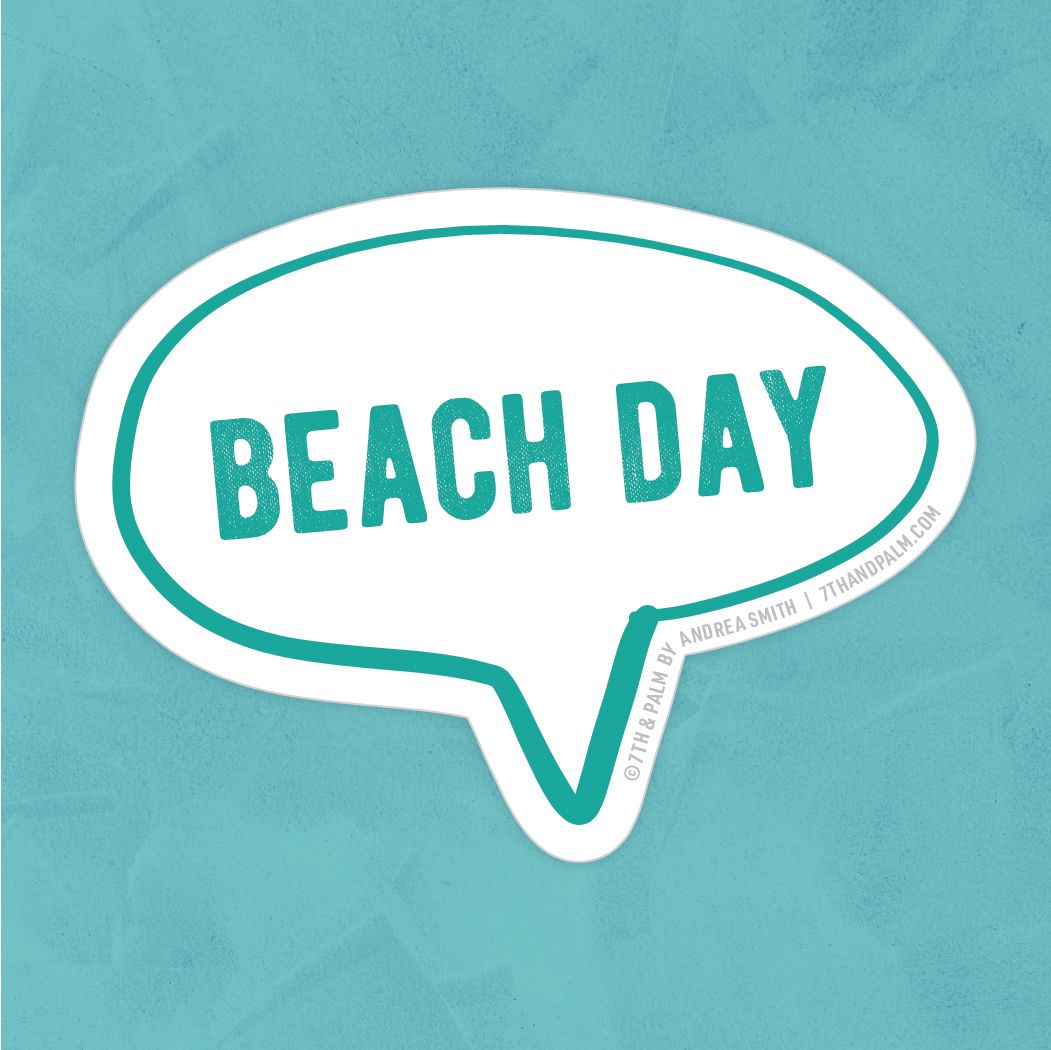 Beach Day Sticker