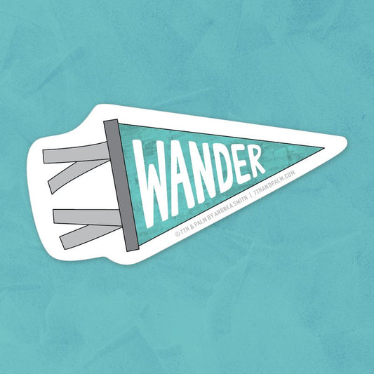 Wander Pennant Flag Sticker