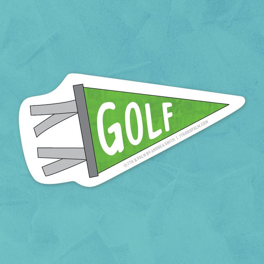 Golf Pennant Flag Sticker