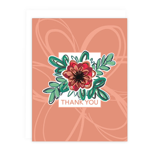 Blush Pink Floral Thank You Note Card | Luxe Stationery & Greeting Cards by 7th & Palm