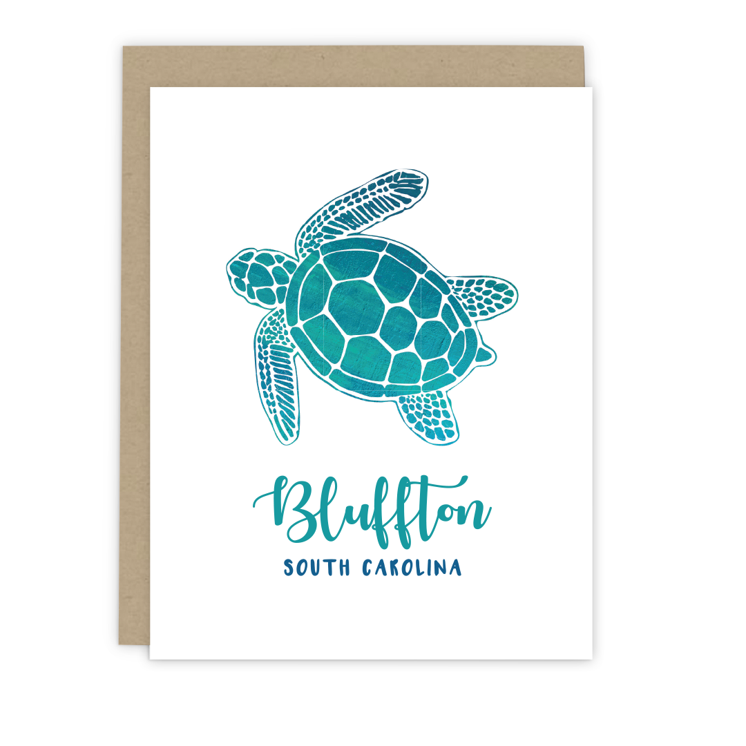 Bluffton Sea Turtle Card