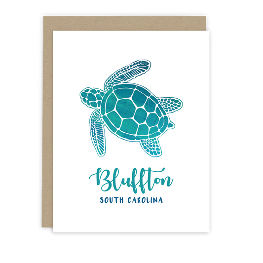 Bluffton Sea Turtle Card