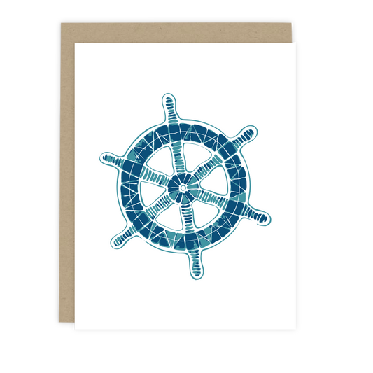 Boat Wheel Note Card