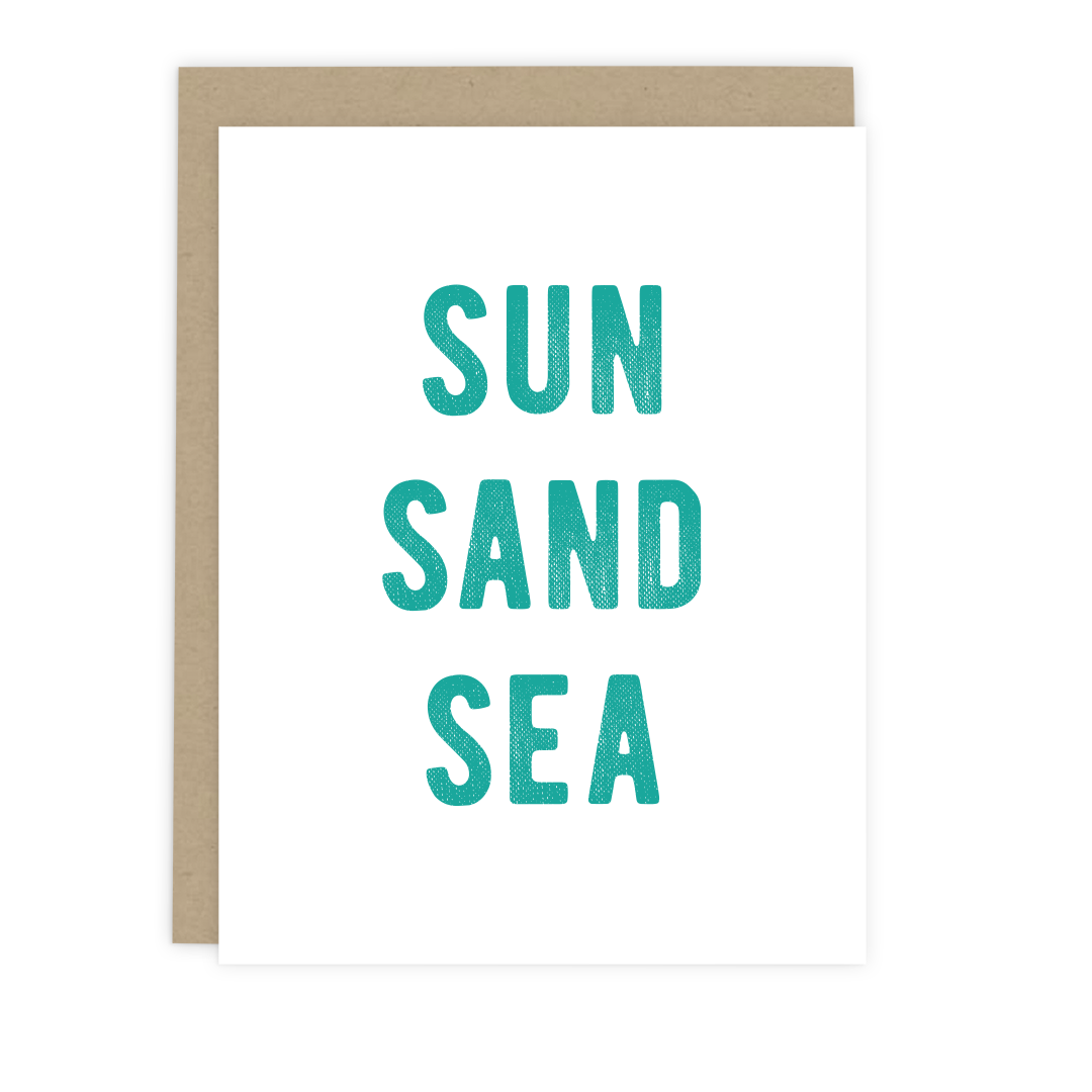Sun Sand Sea Card