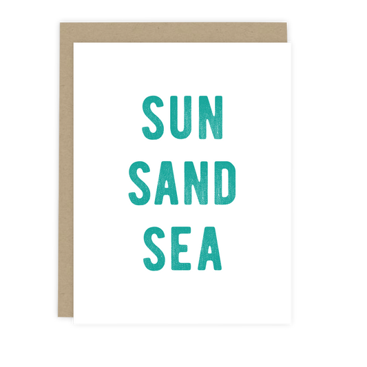 Sun Sand Sea Card