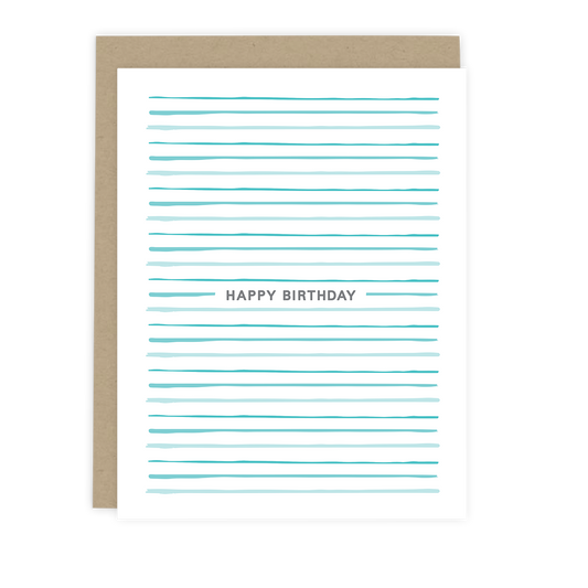 Cabana Stripe Birthday Card