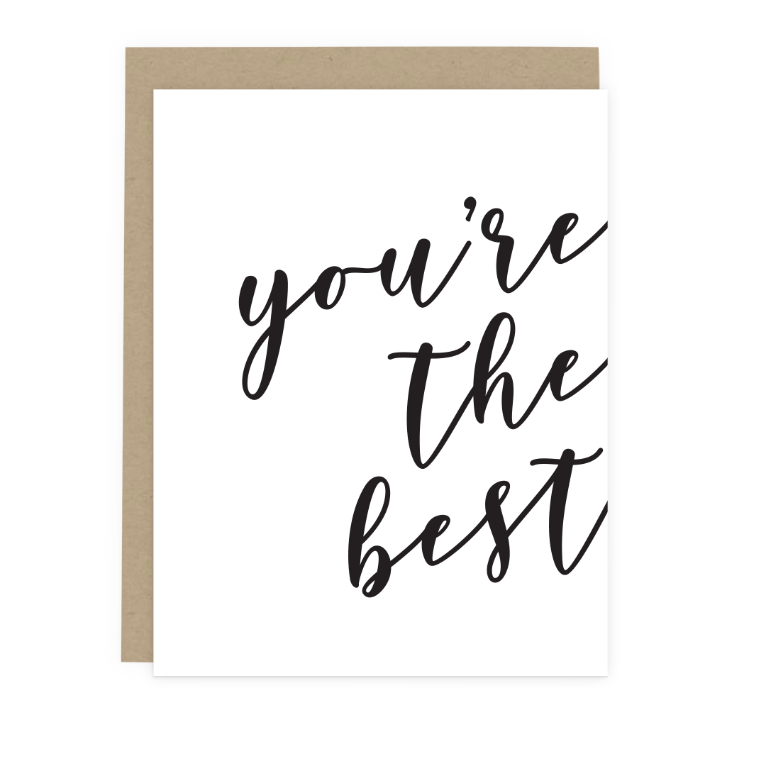 You're the Best Script Card