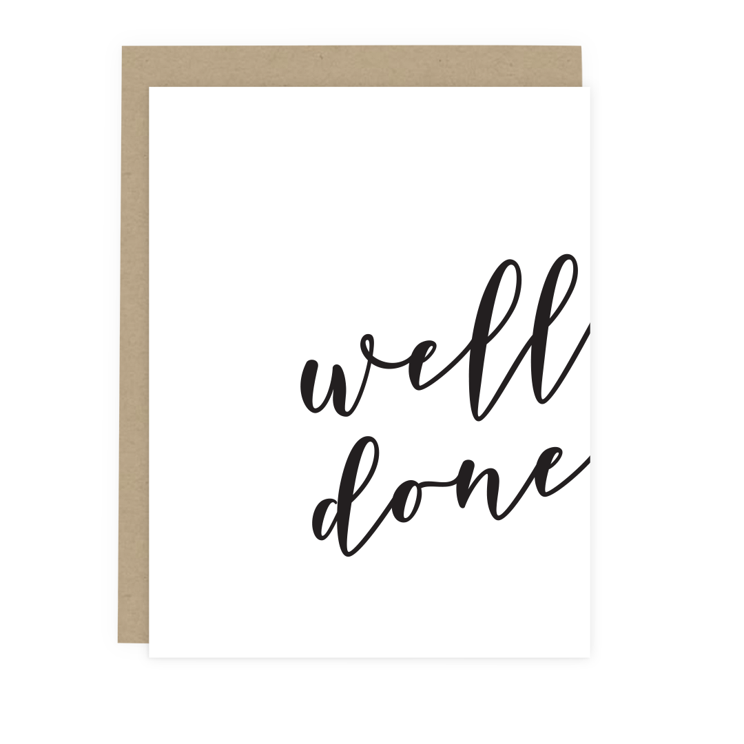 Well Done Script Card