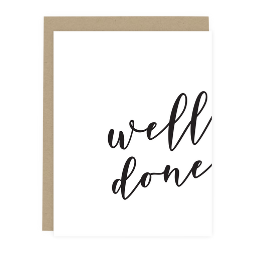 Well Done Script Card