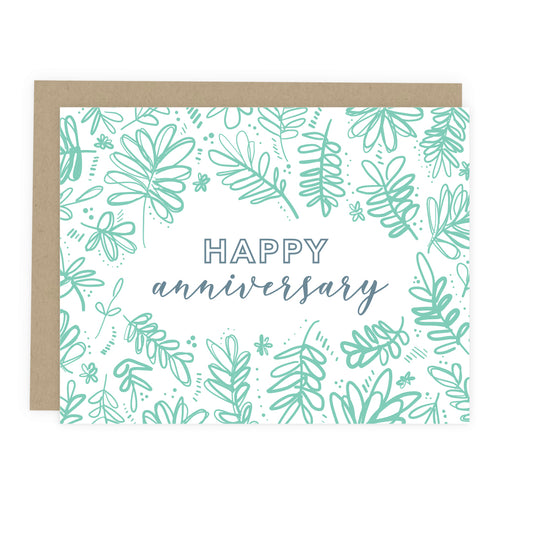 Happy Anniversary Palms Card