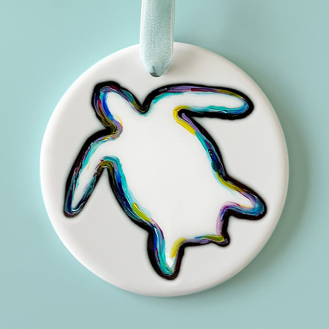 Sea Turtle Ceramic Ornament