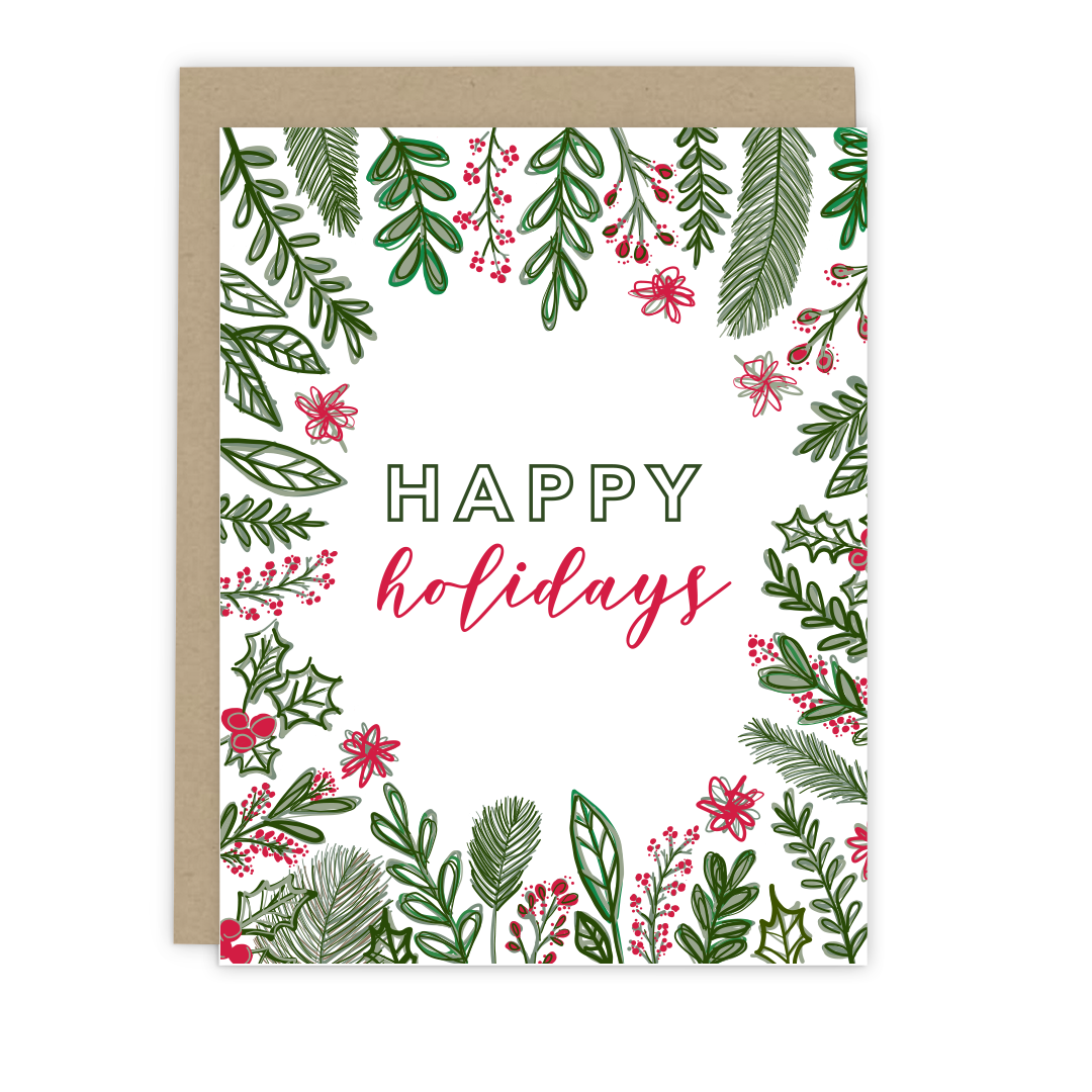 Holiday Greenery Cards: Boxed Set