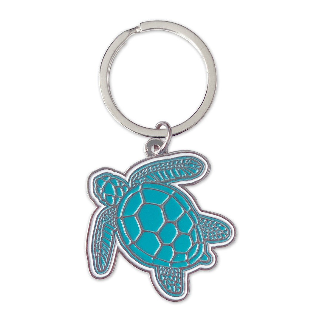 Sea Turtle Enamel Keychain