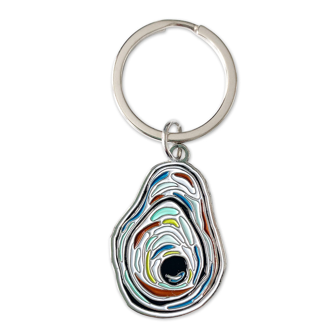 Oyster Shell Enamel Keychain