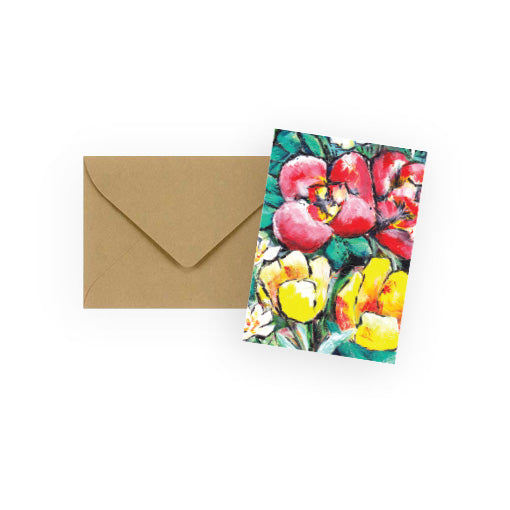 Daffodils, Begonias & Tulips Mini Enclosure Card Set