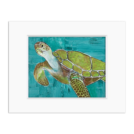 Sea Turtle Art Print, 8x10