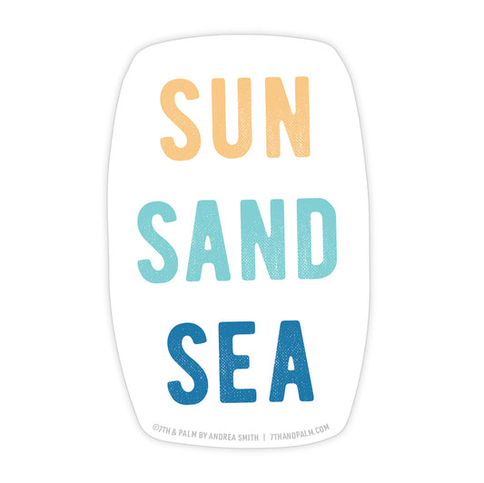 Sun Sand Sea Sticker