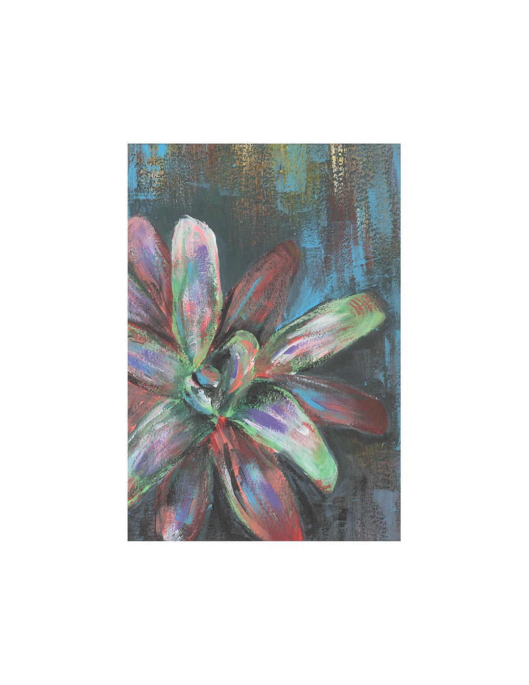 Bromeliaceae (Bromeliad), 5x8" Acrylic Painting - Original Art by Andrea Smith
