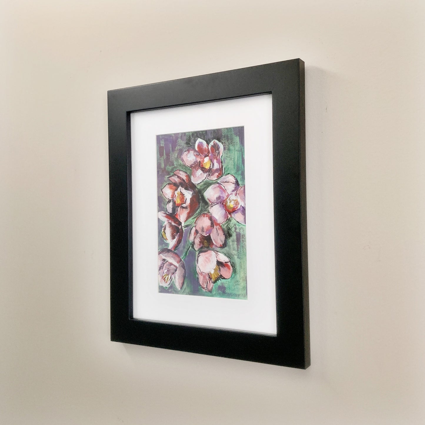 Orchid, 5x8" Acrylic Painting - Original Art by Andrea Smith