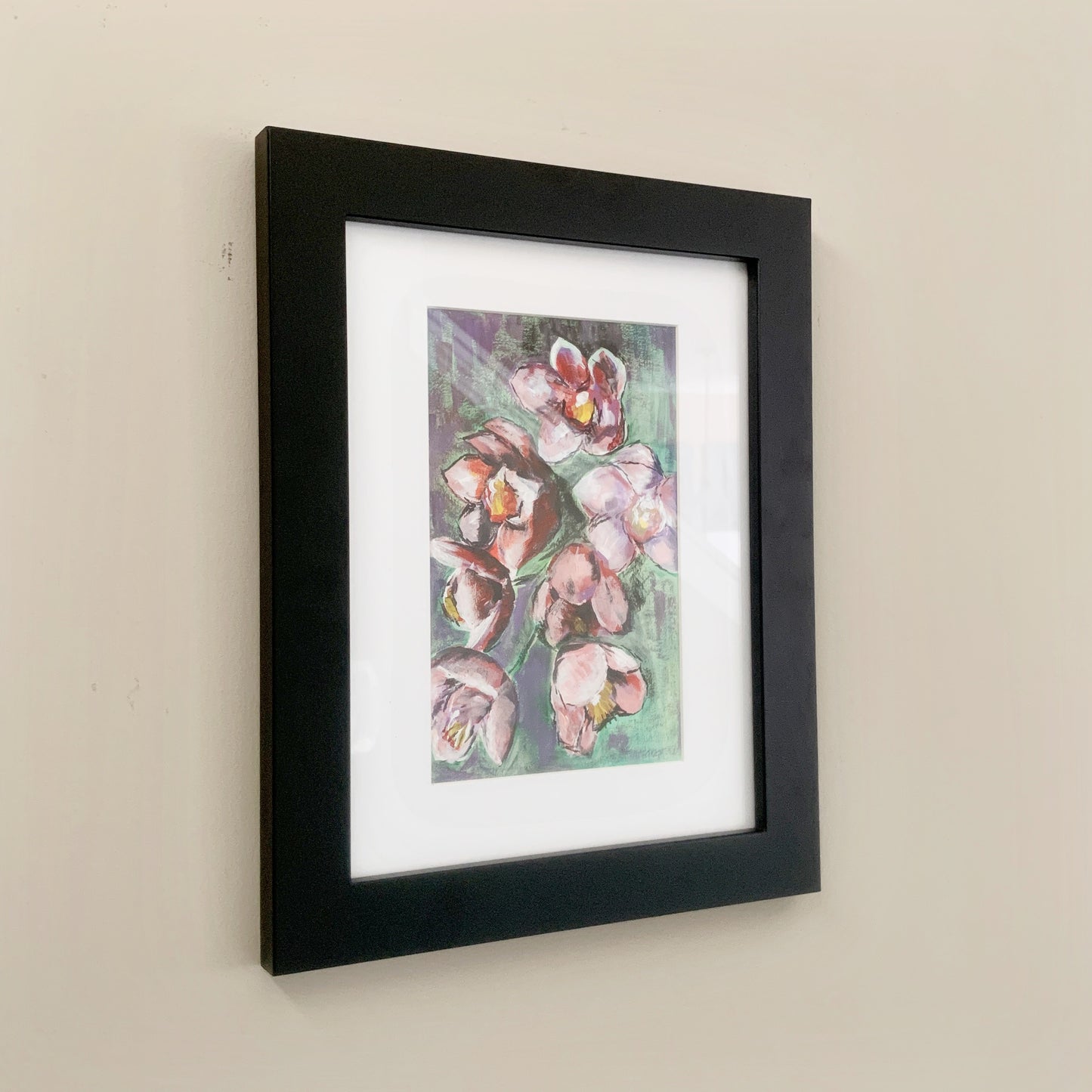 Orchid, 5x8" Acrylic Painting - Original Art by Andrea Smith