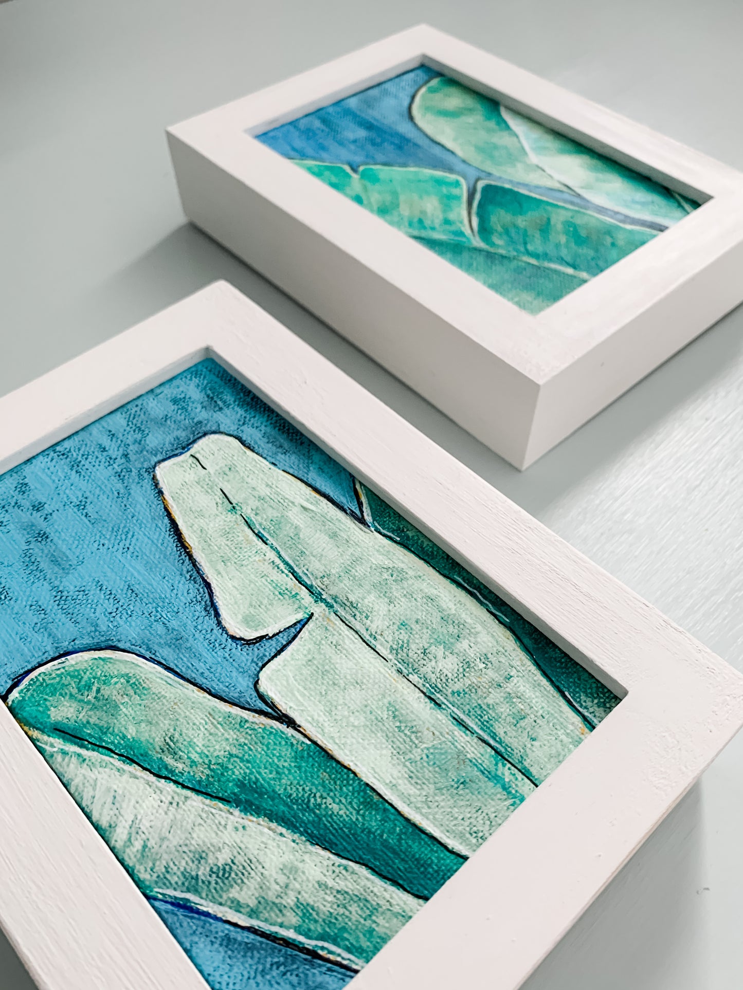 Banana Palms Duo, 4x6" each