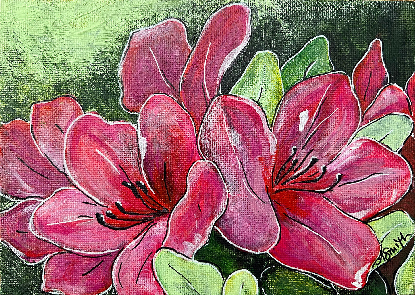 Azaleas I, 5x7"