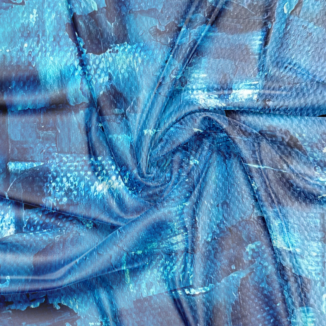 Blue Chiffon Scarf