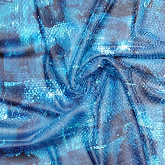 Blue Chiffon Scarf