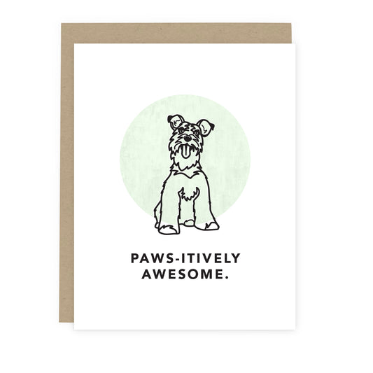 Paws-itively Awesome Card - Pet Lover Greeting Card